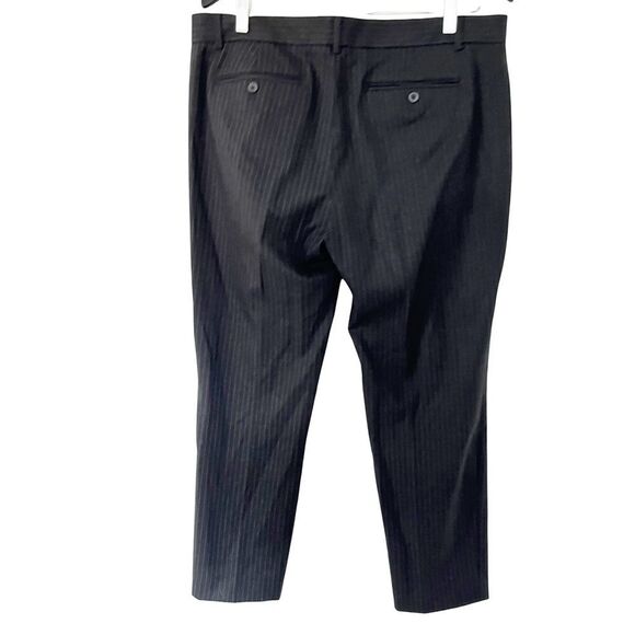 GAP Charcoal Pinstripe Slim Crop Stretch Flat Front Dress Pants - Picture 2 of 8